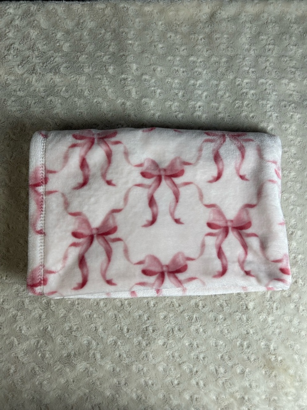 Adirondack Baby Pink Bows Blanket Soft Plush Security Lovey